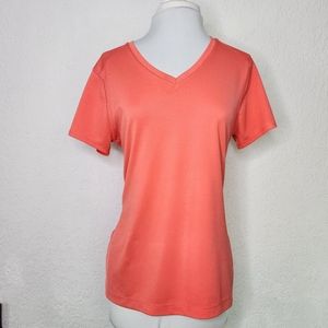 Women's Reel Legends V Neck Tee Sz M Short Sleeve Shirt Performance Clothing